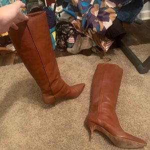 Red/Brown heeled boots